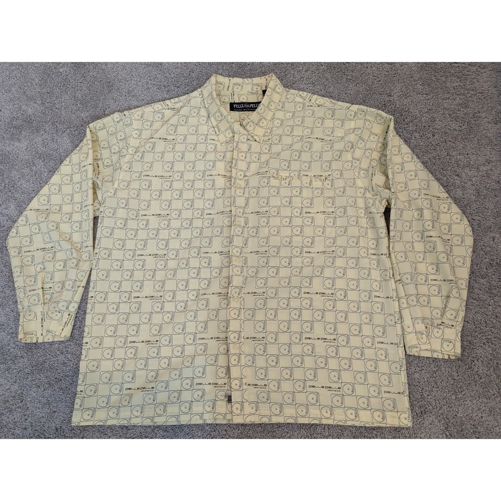 PELLE PELLE Shirt Mens 2XL Marc Buchanan Button Up Turntable DJ Festival Music
